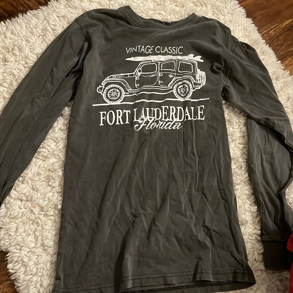 Gray Graphic Long Sleeve